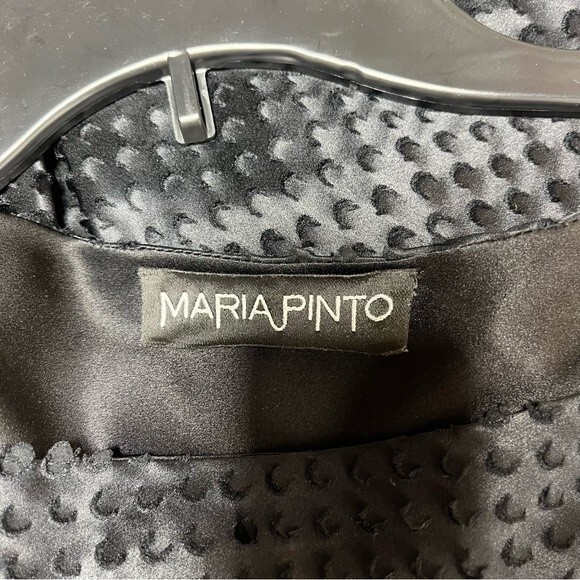 Maria Pinto Bubble Hem Boatneck Midi Black Dress 10 - Picture 12 of 13